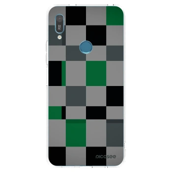 Picasee διαφανής θήκη σιλικόνης Huawei Y6 2019 - Block Grid