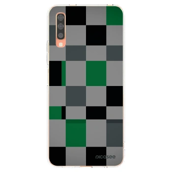 Picasee διαφανής θήκη σιλικόνης Samsung Galaxy A70 A705F - Block Grid