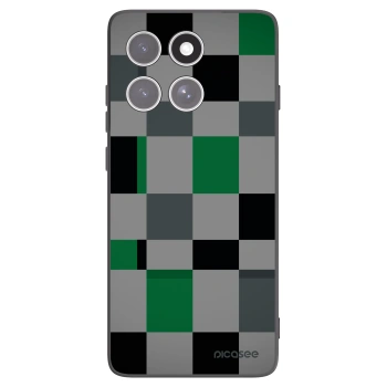 Picasee Μαύρη θήκη σιλικόνης για Motorola Edge 60 Pro - Block Grid