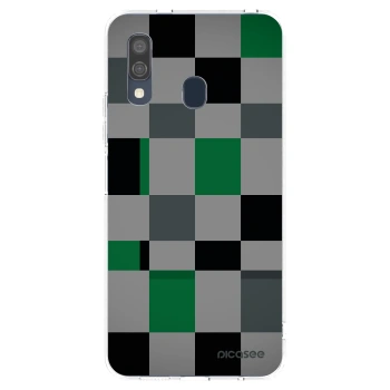 Picasee διαφανής θήκη σιλικόνης Samsung Galaxy A40 A405F - Block Grid