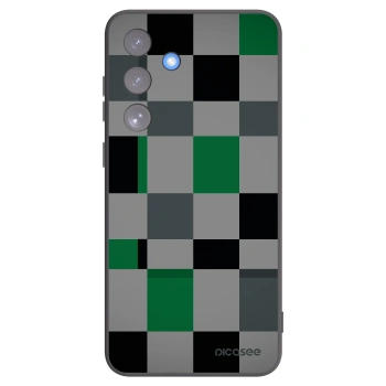 Picasee Μαύρη θήκη σιλικόνης για Samsung Galaxy S25 FE 5G - Block Grid