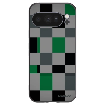 Picasee Μαύρη θήκη σιλικόνης για Google Pixel 10 Pro - Block Grid
