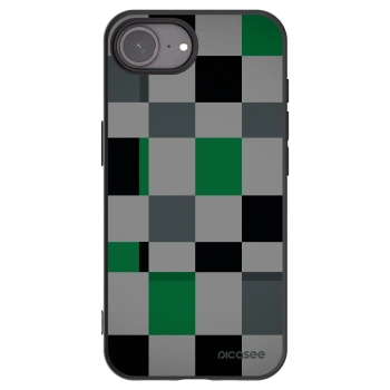 Picasee Μαύρη θήκη σιλικόνης για Apple iPhone 17e - Block Grid