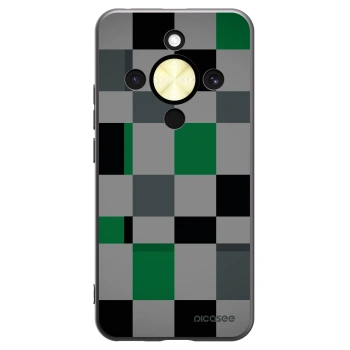 Picasee Μαύρη θήκη σιλικόνης για Honor Magic8 Lite 5G - Block Grid