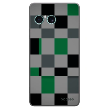 Picasee Μαύρη θήκη σιλικόνης για Sony Xperia 10 VII - Block Grid