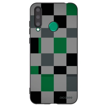 Picasee Μαύρη θήκη σιλικόνης για Honor 20 Lite - Block Grid