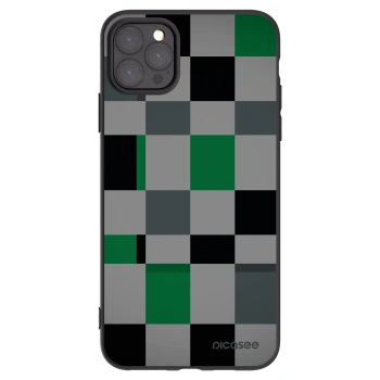 Picasee Μαύρη θήκη σιλικόνης για Apple iPhone 11 Pro Max - Block Grid