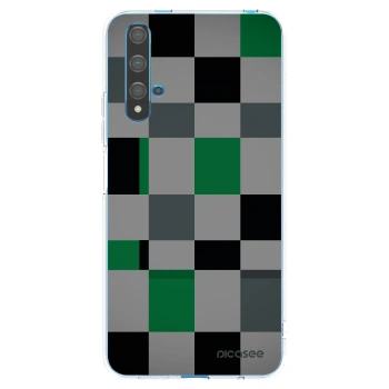 Picasee διαφανής θήκη σιλικόνης Huawei Nova 5T - Block Grid