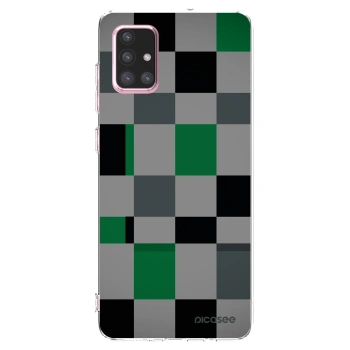 Picasee διαφανής θήκη σιλικόνης Samsung Galaxy A71 A715F - Block Grid