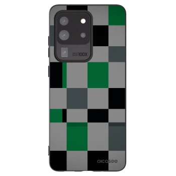 Picasee Μαύρη θήκη σιλικόνης για Samsung Galaxy S20 Ultra 5G G988F - Block Grid