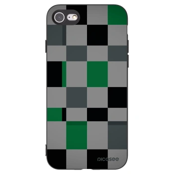 Picasee Μαύρη θήκη σιλικόνης για Apple iPhone SE 2020 - Block Grid