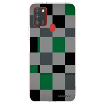 Picasee διαφανής θήκη σιλικόνης Samsung Galaxy A21s - Block Grid