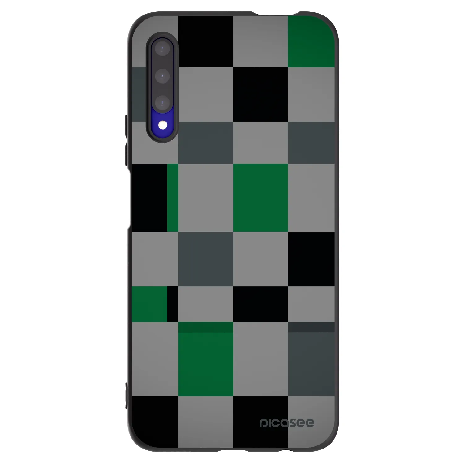 Picasee Μαύρη θήκη σιλικόνης για Honor 9X Pro - Block Grid