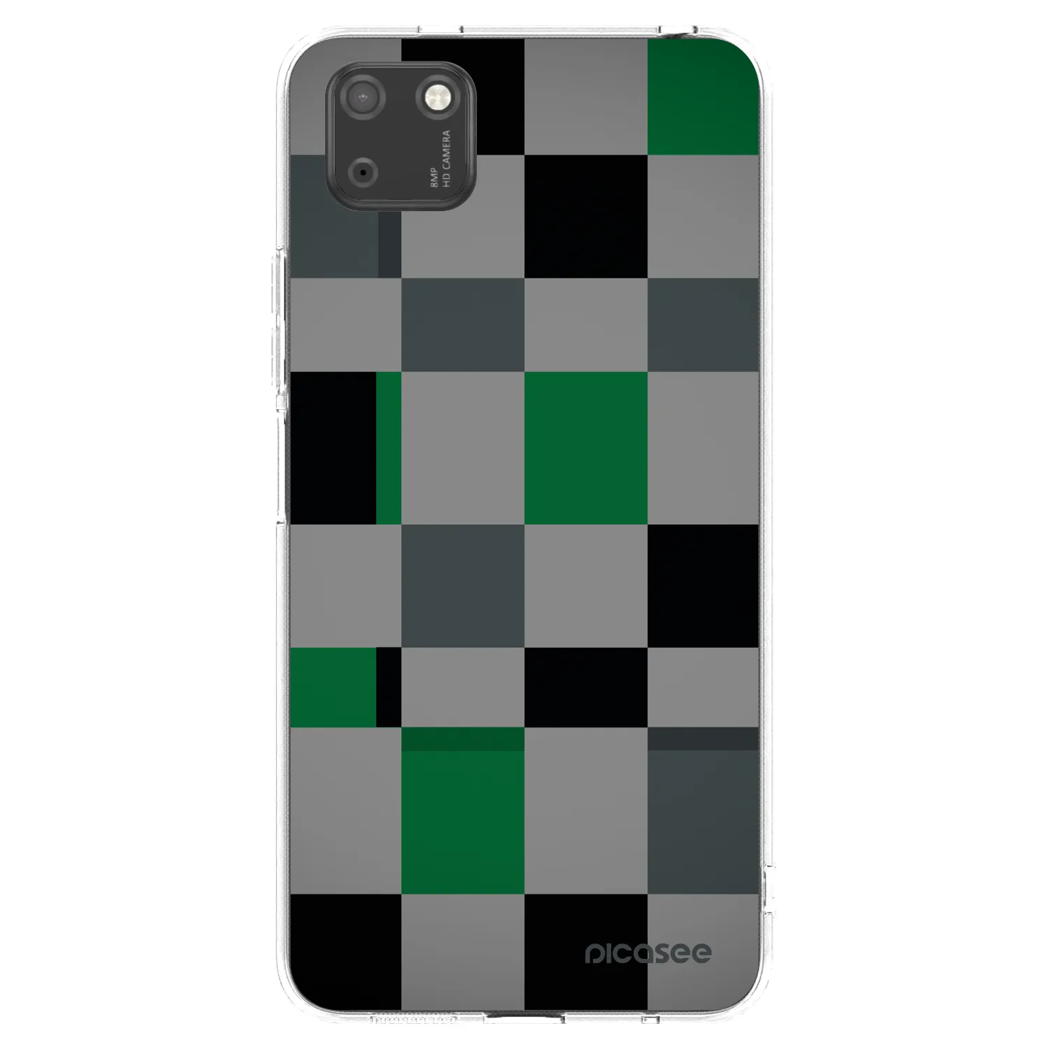Picasee διαφανής θήκη σιλικόνης Huawei Y5P - Block Grid