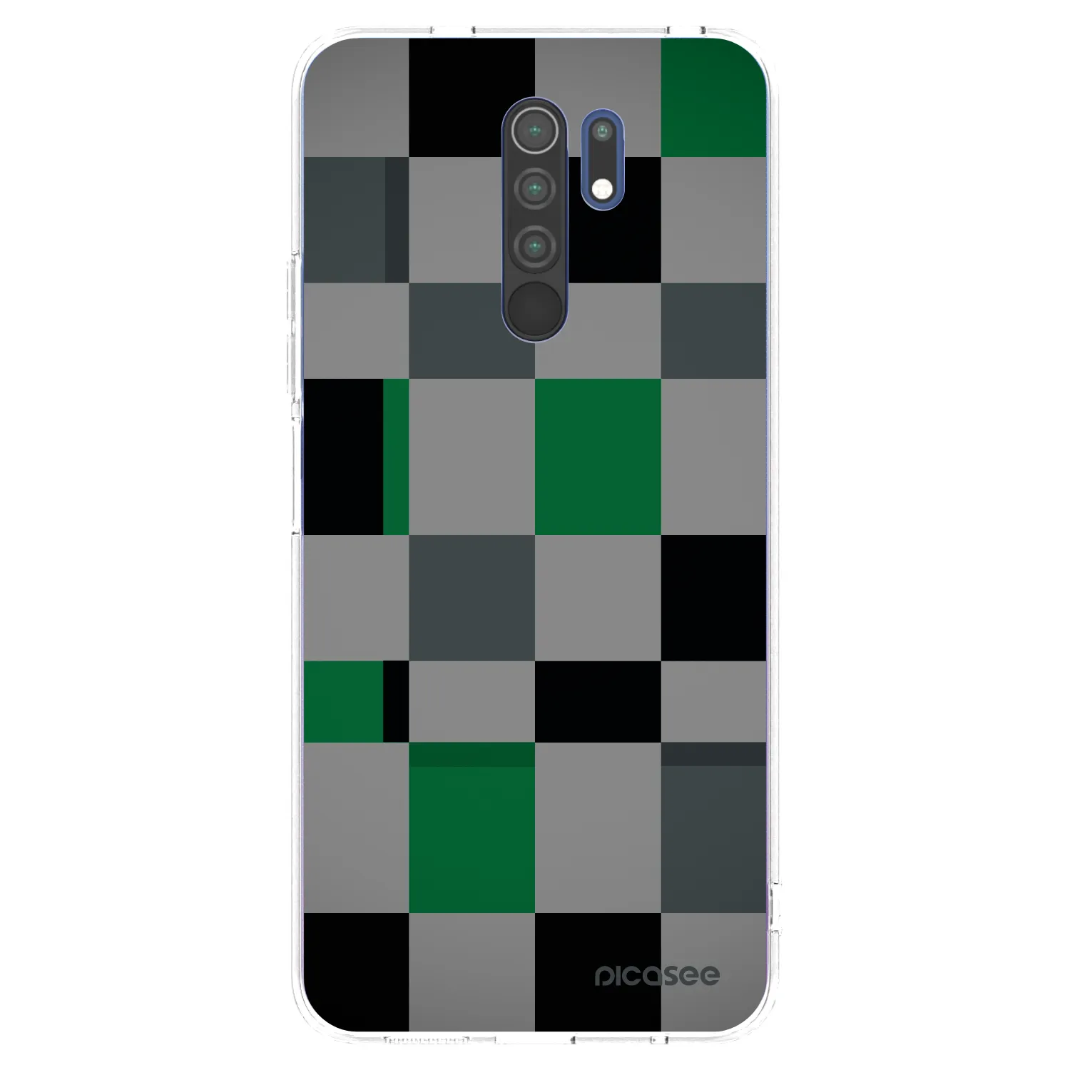 Picasee διαφανής θήκη σιλικόνης Xiaomi Redmi 9 - Block Grid