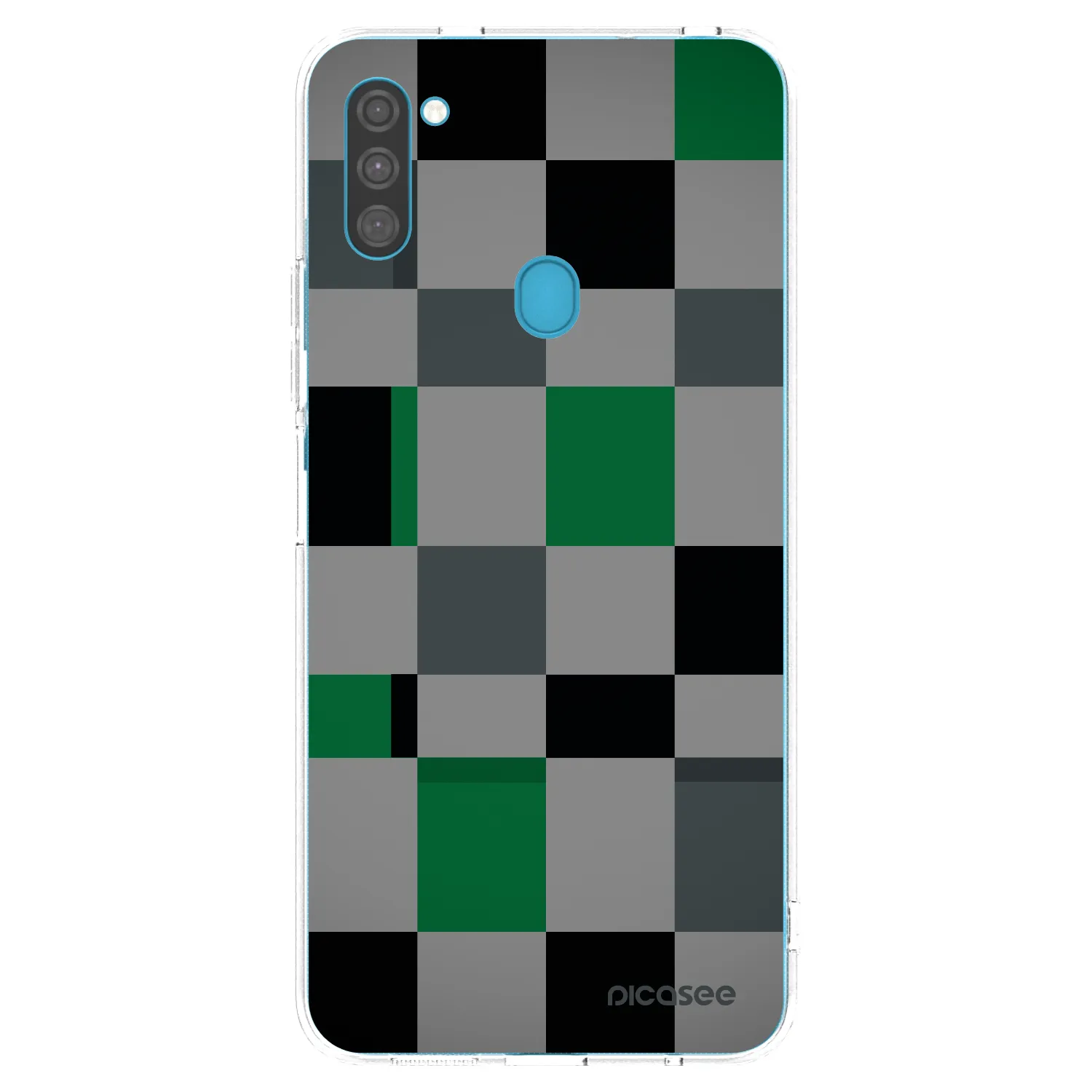 Picasee διαφανής θήκη σιλικόνης Samsung Galaxy M11 - Block Grid