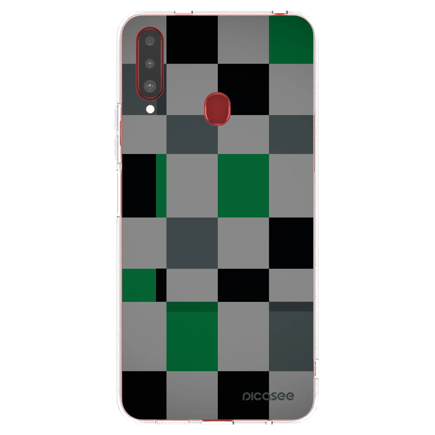 Picasee διαφανής θήκη σιλικόνης Samsung Galaxy A20s - Block Grid