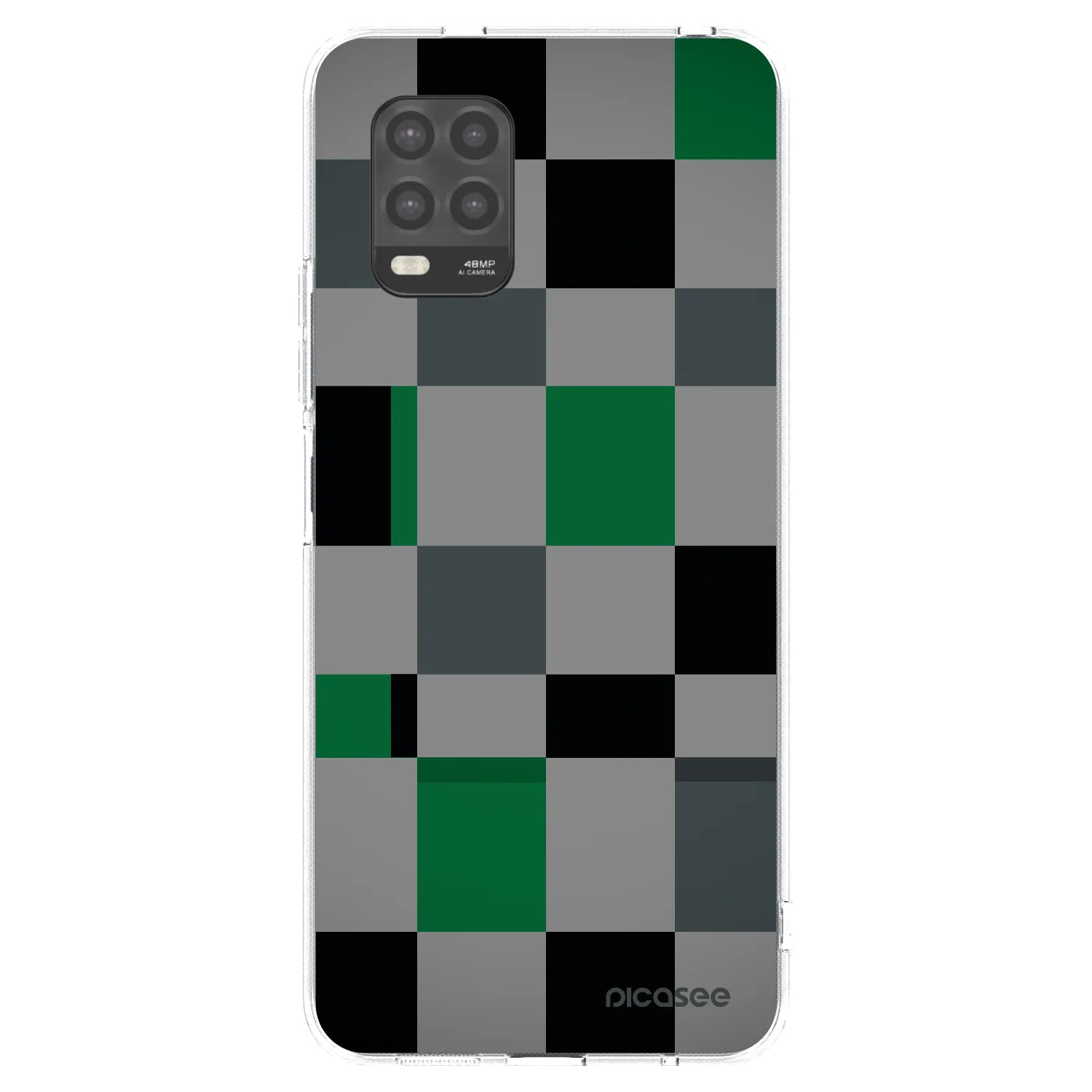 Picasee διαφανής θήκη σιλικόνης Xiaomi Mi 10 Lite - Block Grid