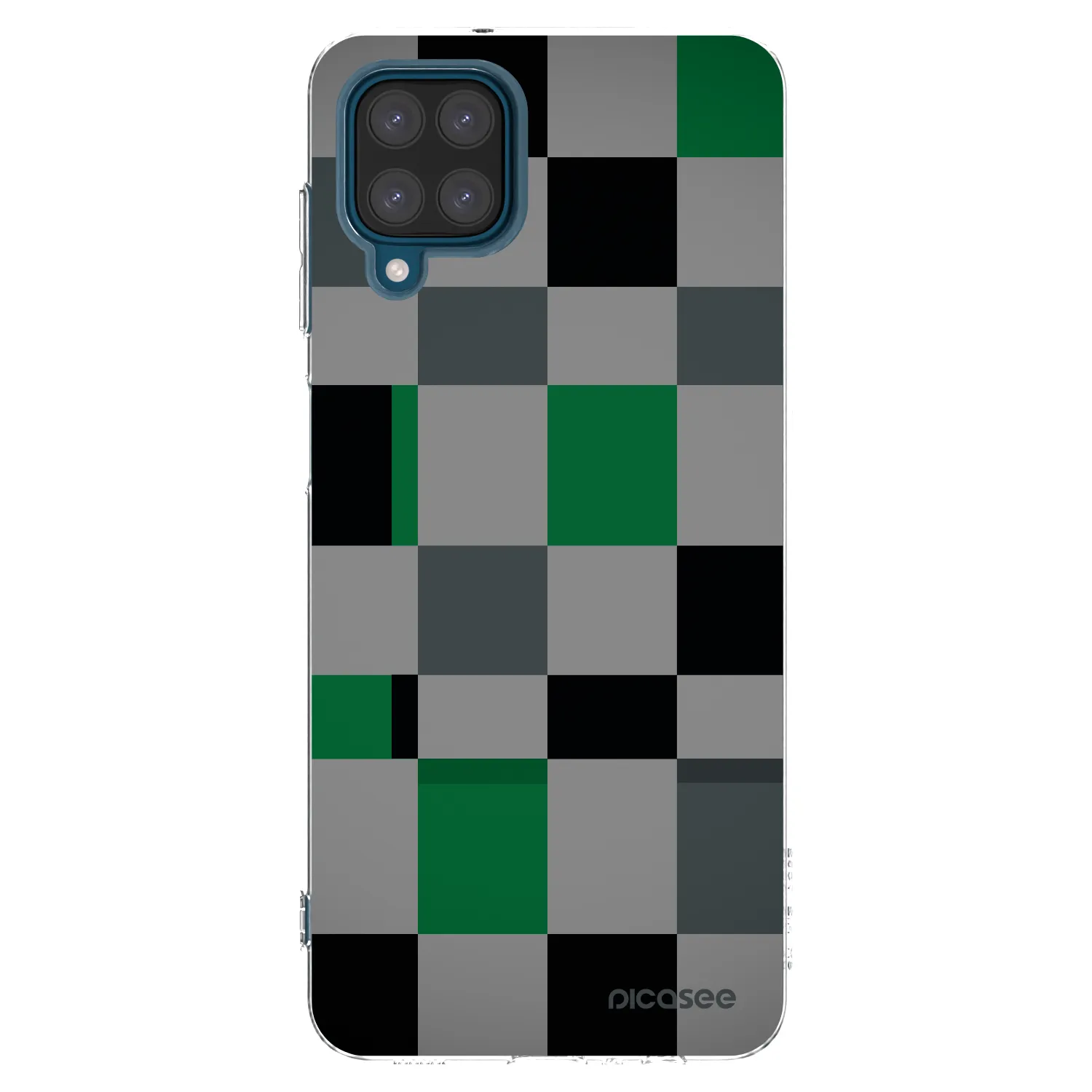 Picasee διαφανής θήκη σιλικόνης Samsung Galaxy A12 A125F - Block Grid
