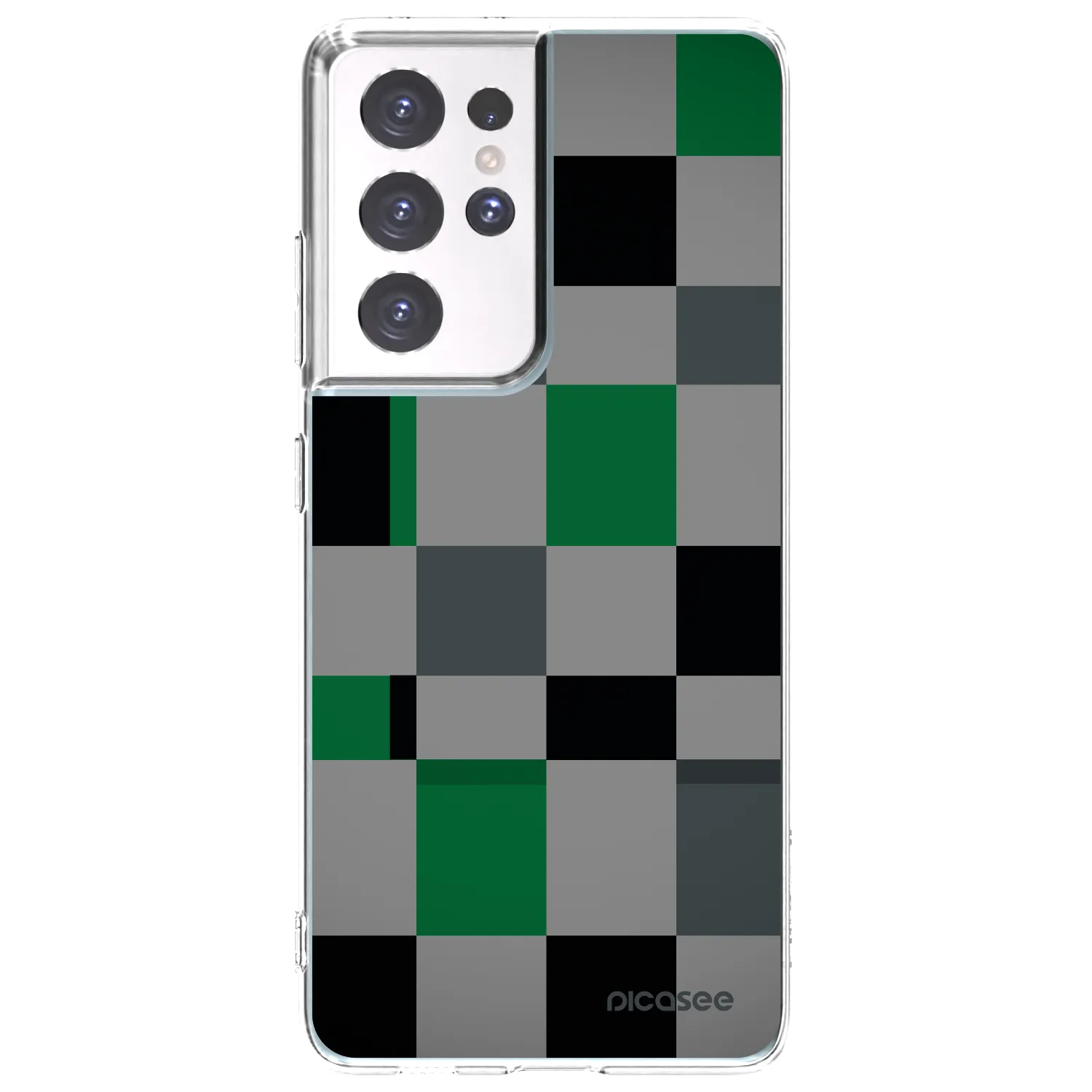Picasee διαφανής θήκη σιλικόνης Samsung Galaxy S21 Ultra 5G G998B - Block Grid