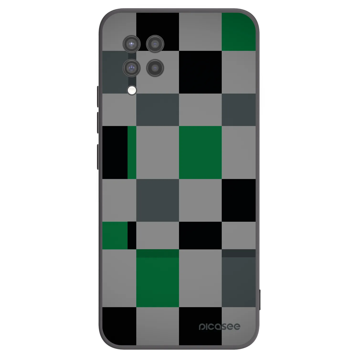 Picasee Μαύρη θήκη σιλικόνης για Samsung Galaxy A42 A426B - Block Grid