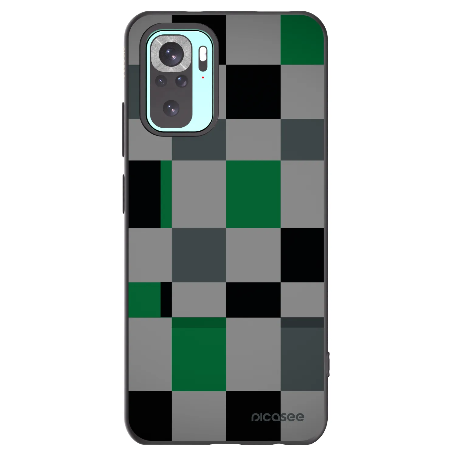 Picasee Μαύρη θήκη σιλικόνης για Xiaomi Redmi Note 10 Pro - Block Grid