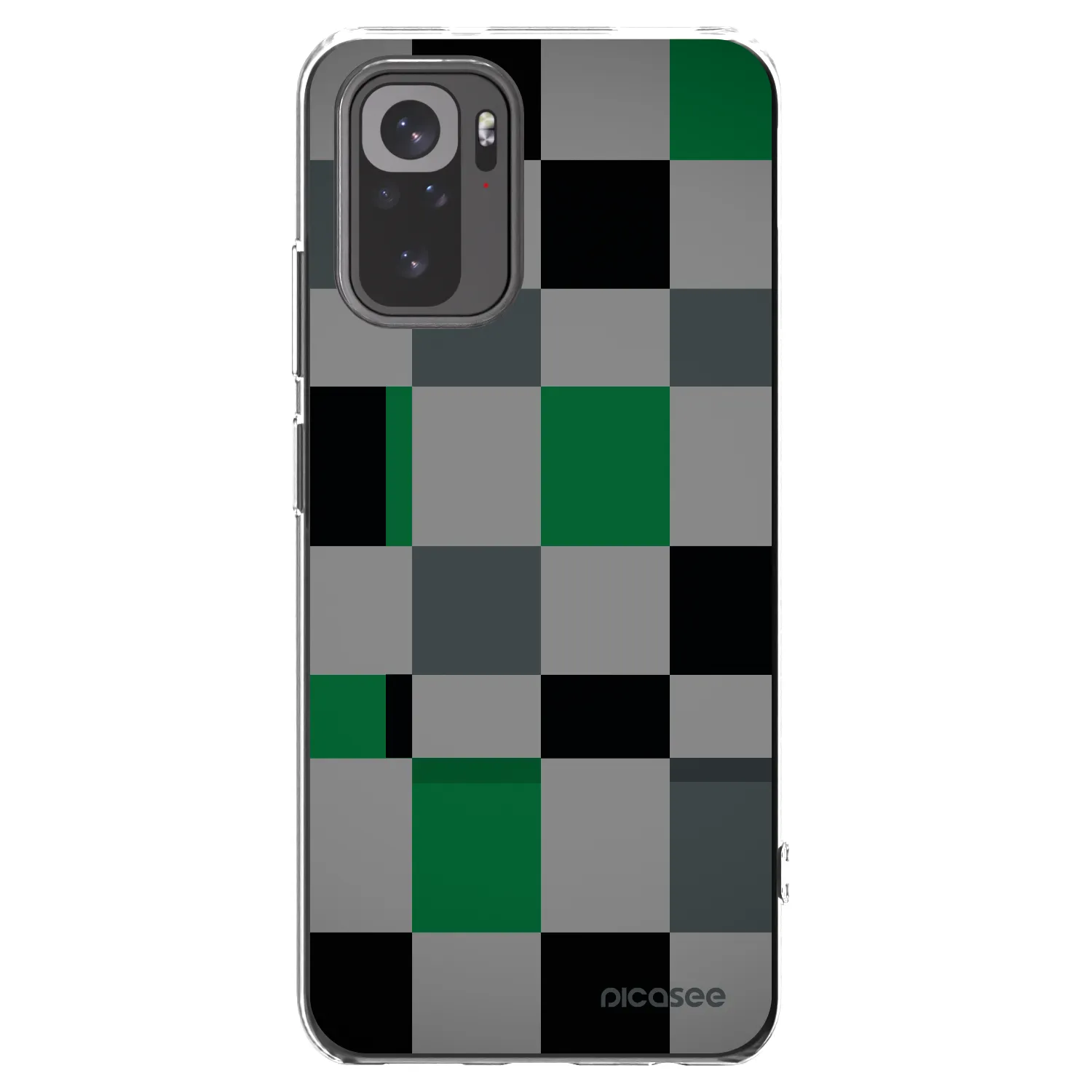 Picasee διαφανής θήκη σιλικόνης Xiaomi Redmi Note 10S - Block Grid