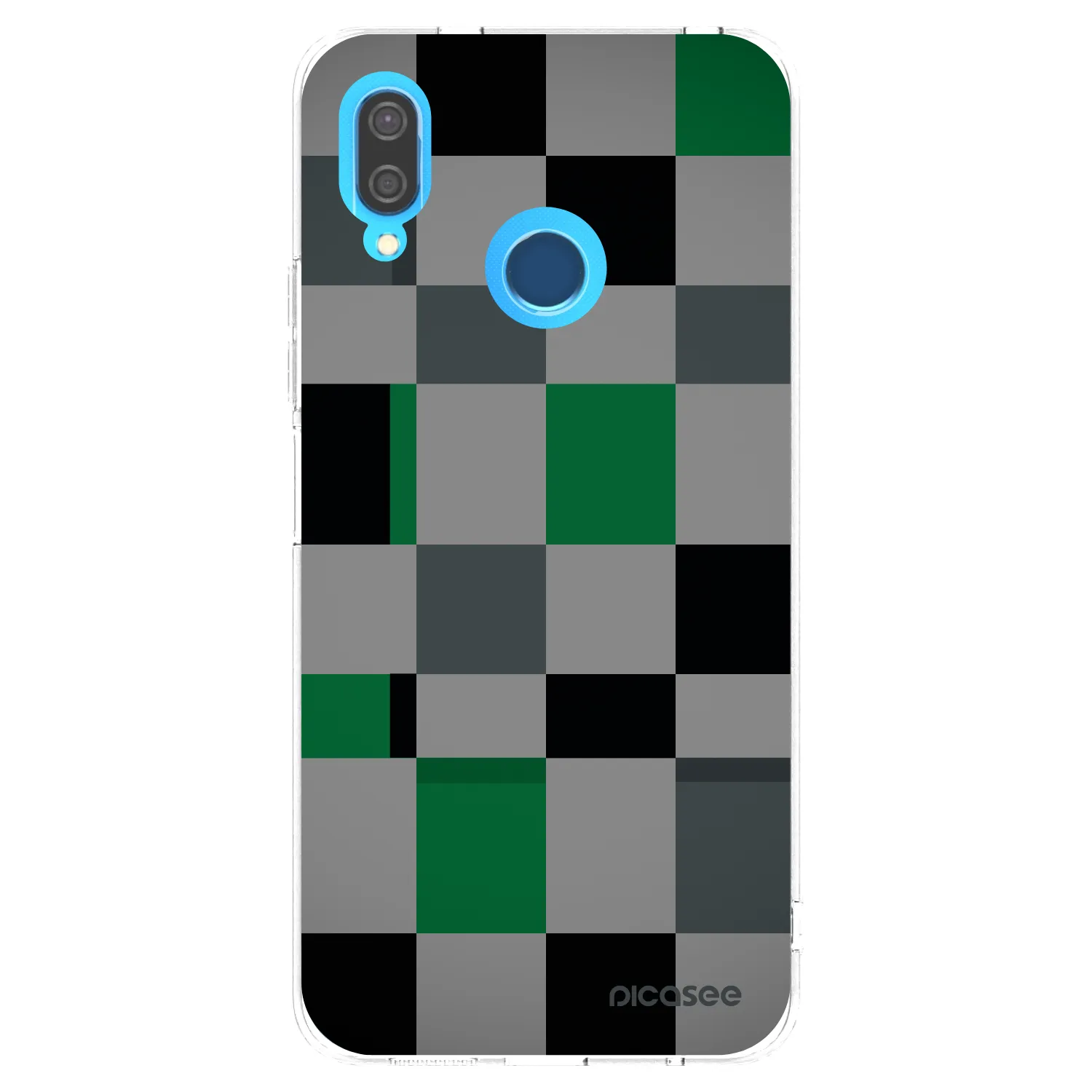 Picasee διαφανής θήκη σιλικόνης Huawei P20 Lite - Block Grid