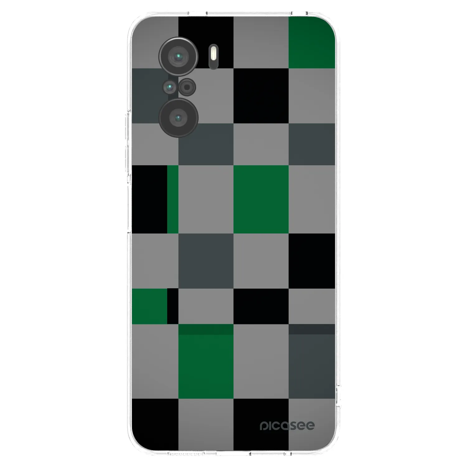 Picasee διαφανής θήκη σιλικόνης Xiaomi Poco F3 - Block Grid