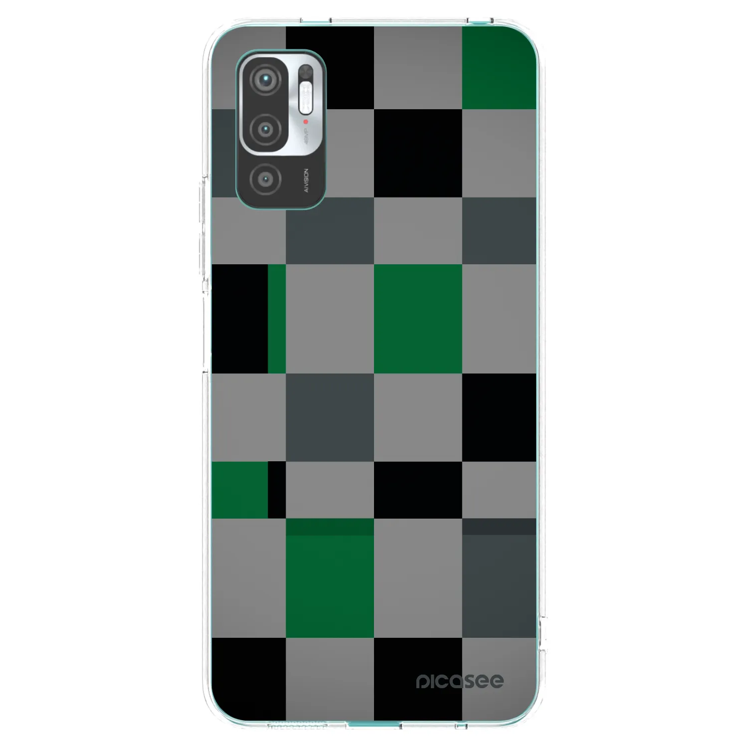 Picasee διαφανής θήκη σιλικόνης Xiaomi Redmi Note 10 5G - Block Grid
