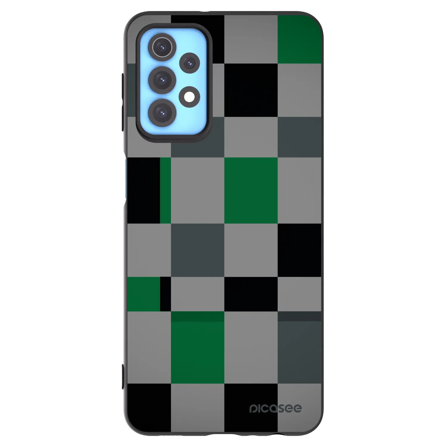 Picasee Μαύρη θήκη σιλικόνης για Samsung Galaxy A32 4G SM-A325F - Block Grid