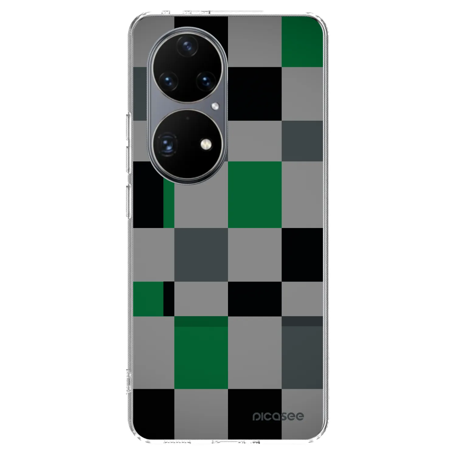 Picasee διαφανής θήκη σιλικόνης Huawei P50 - Block Grid