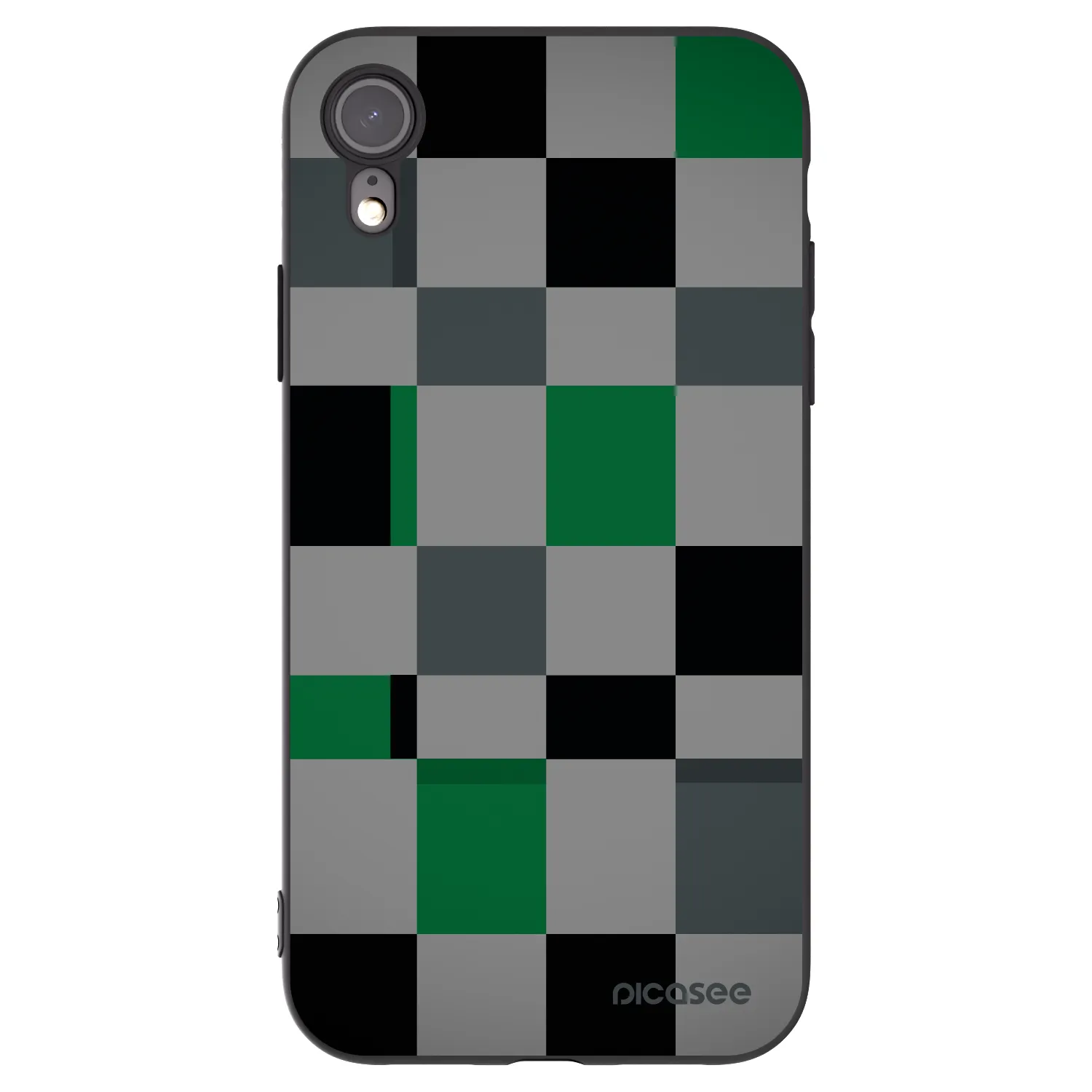 Picasee Μαύρη θήκη σιλικόνης για Apple iPhone 6 Plus/6S Plus - Block Grid