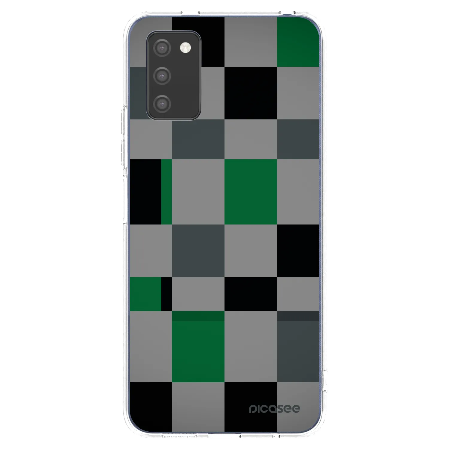 Picasee διαφανής θήκη σιλικόνης Samsung Galaxy A02s A025G - Block Grid