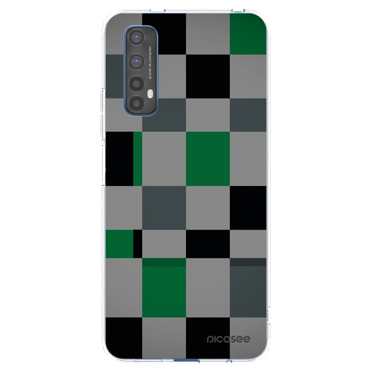Picasee διαφανής θήκη σιλικόνης Realme 7 - Block Grid