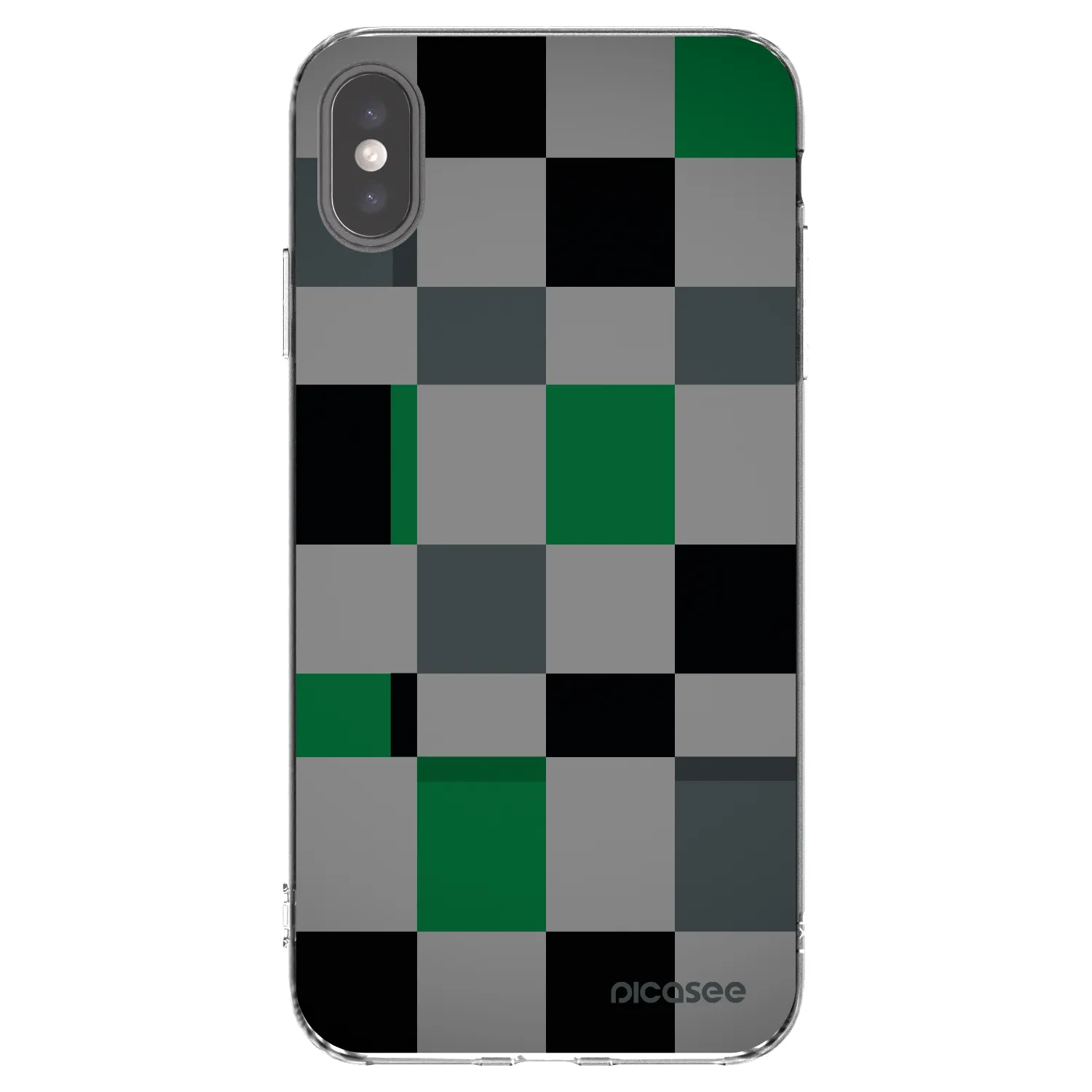 Picasee διαφανής θήκη σιλικόνης Apple iPhone XS Max - Block Grid