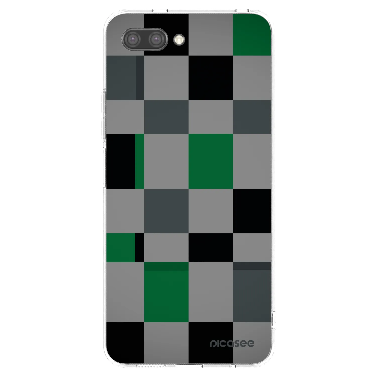 Picasee διαφανής θήκη σιλικόνης Honor 10 - Block Grid