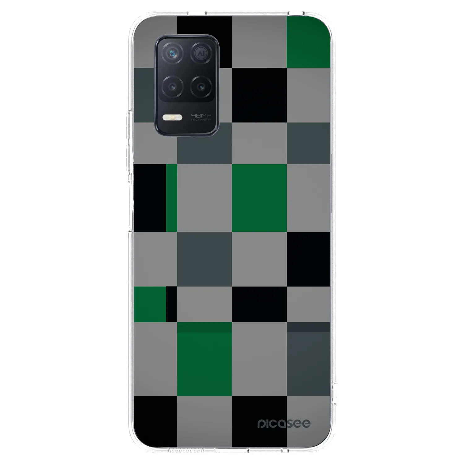 Picasee διαφανής θήκη σιλικόνης Realme 8 5G - Block Grid