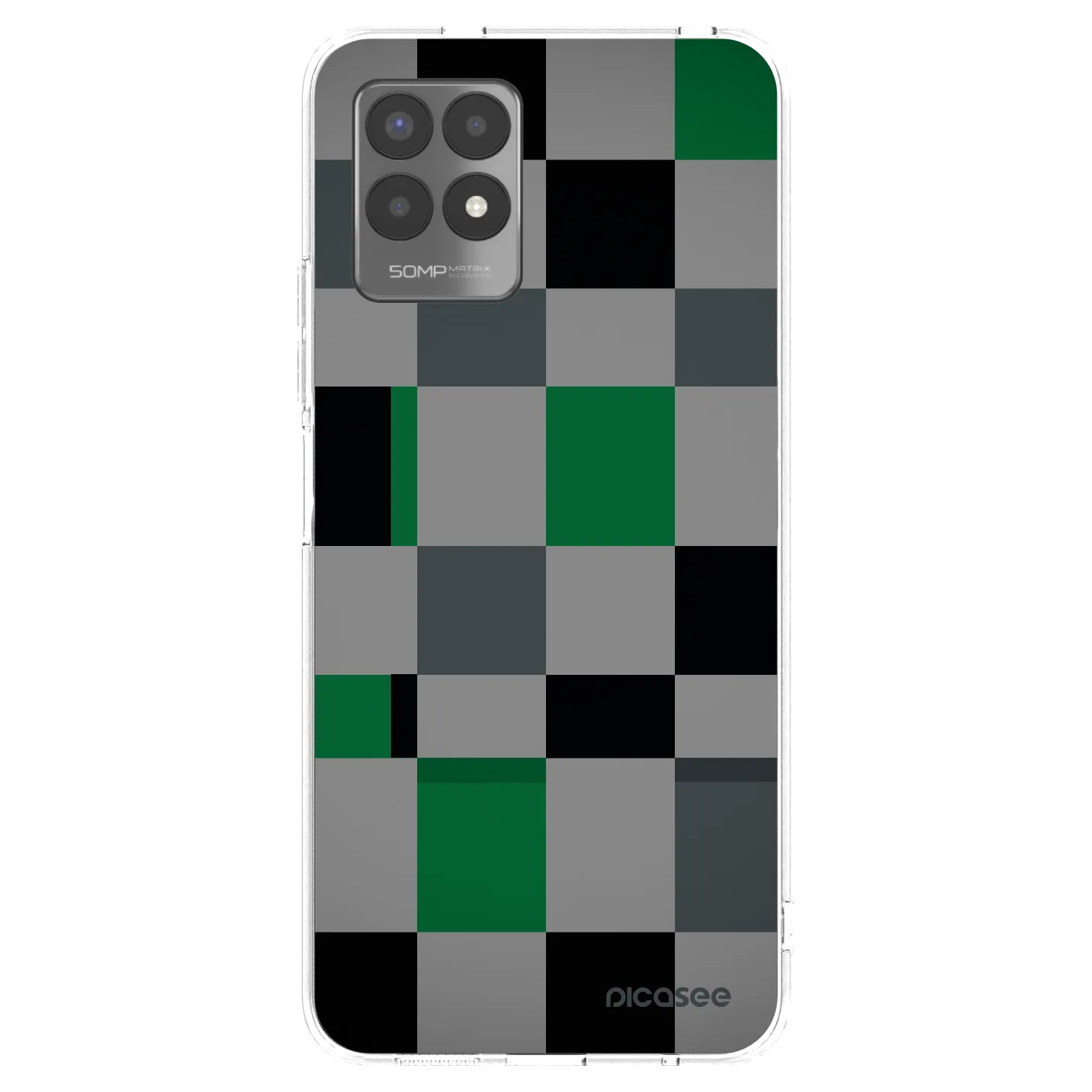 Picasee διαφανής θήκη σιλικόνης Realme 8i - Block Grid