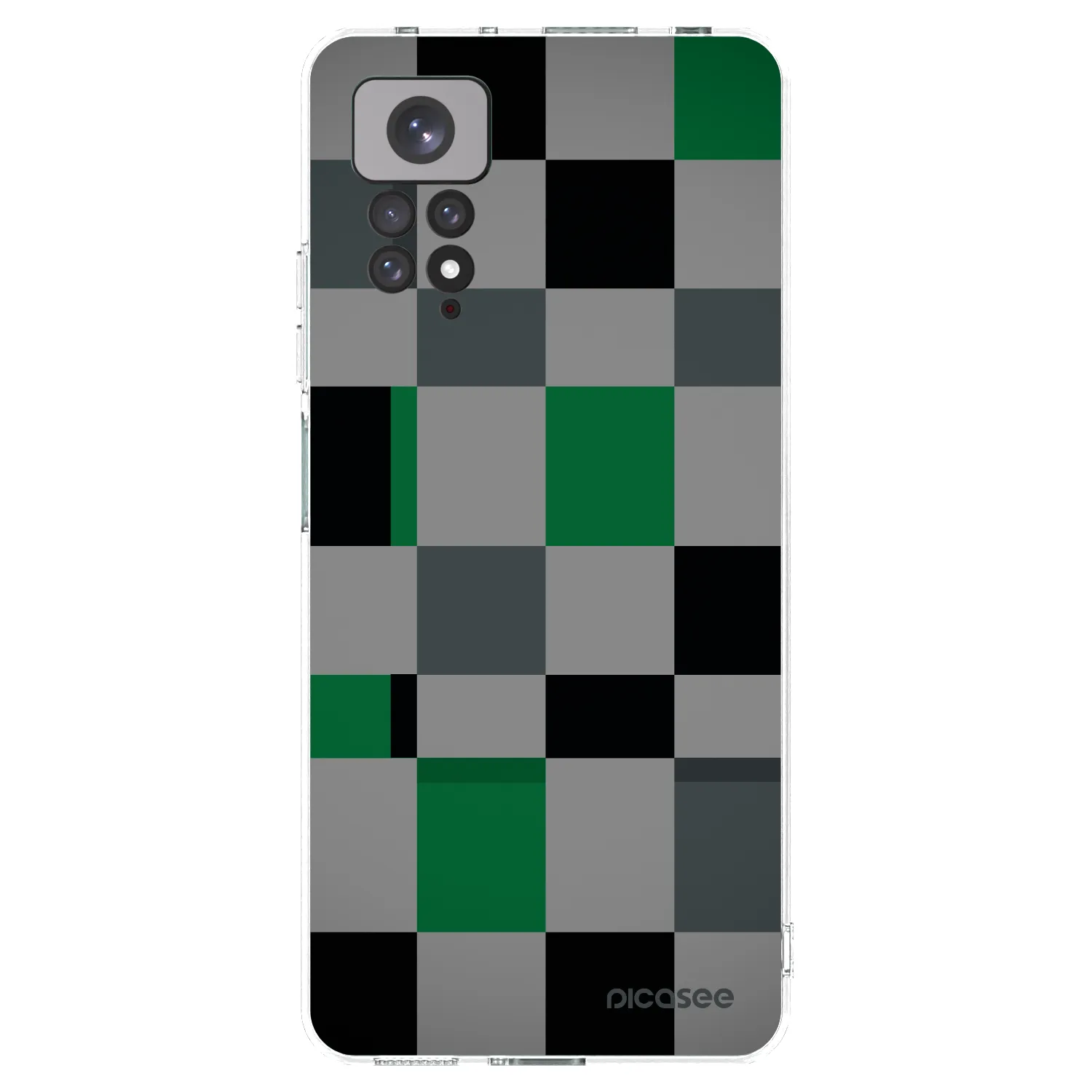 Picasee διαφανής θήκη σιλικόνης Xiaomi Redmi Note 11S 4G - Block Grid