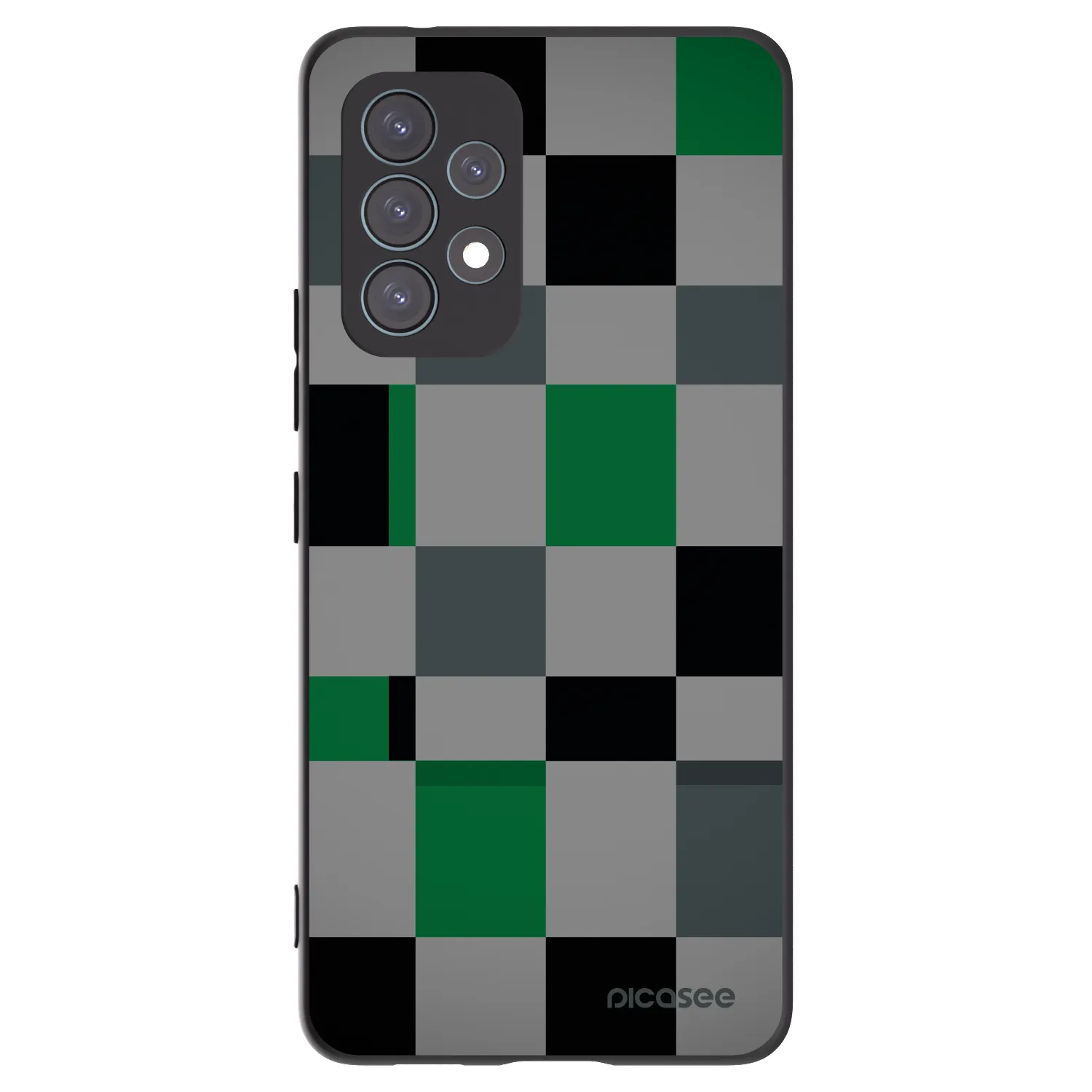 Picasee Μαύρη θήκη σιλικόνης για Samsung Galaxy A53 5G A536 - Block Grid
