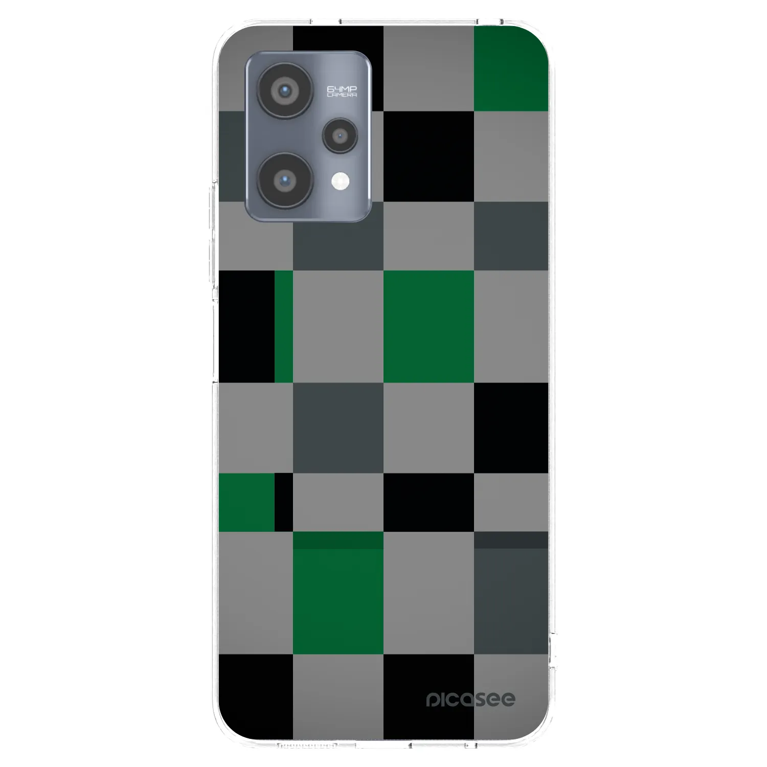 Picasee διαφανής θήκη σιλικόνης Realme 9 Pro 5G - Block Grid