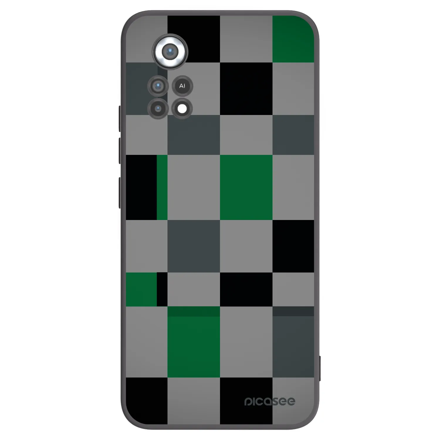 Picasee Μαύρη θήκη σιλικόνης για Xiaomi Poco X4 Pro 5G - Block Grid