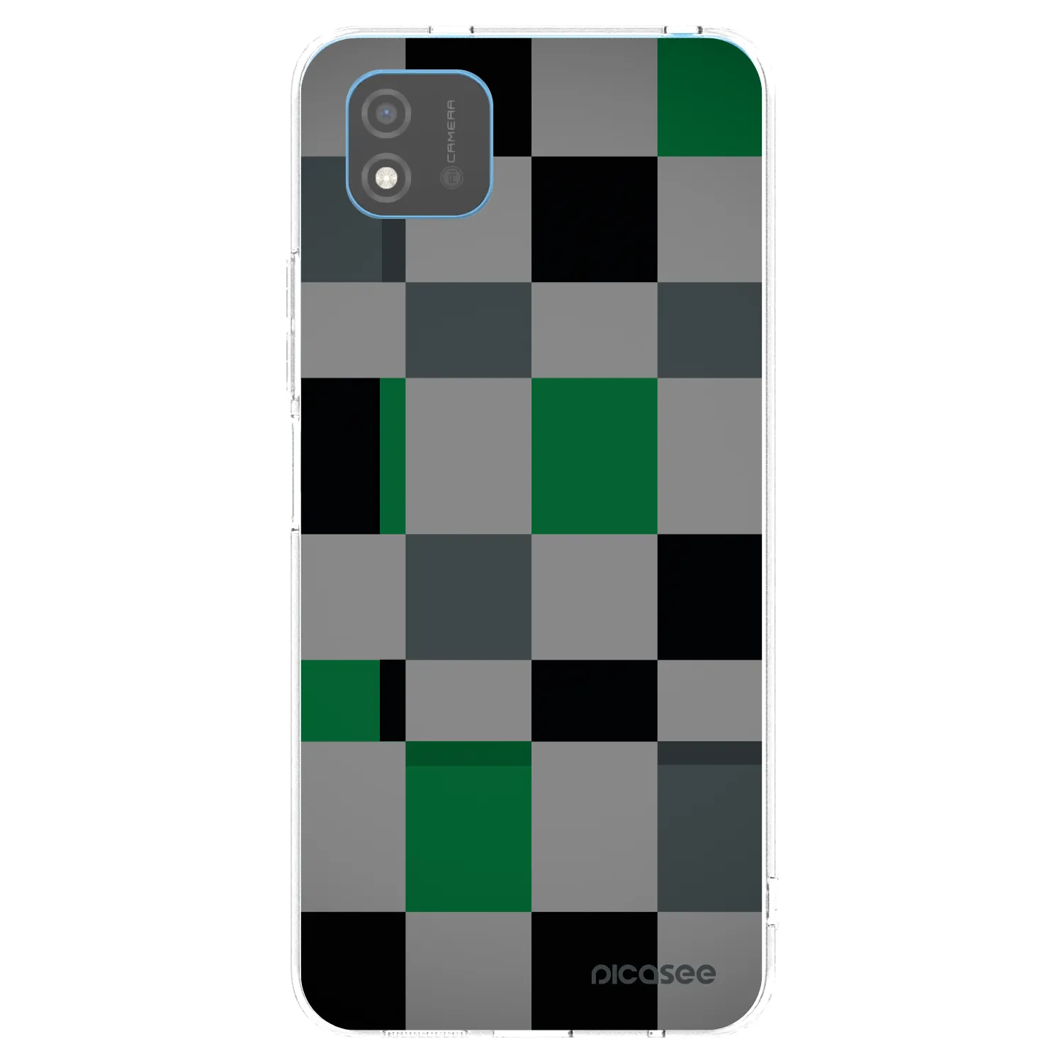 Picasee διαφανής θήκη σιλικόνης Realme C11 (2021) - Block Grid