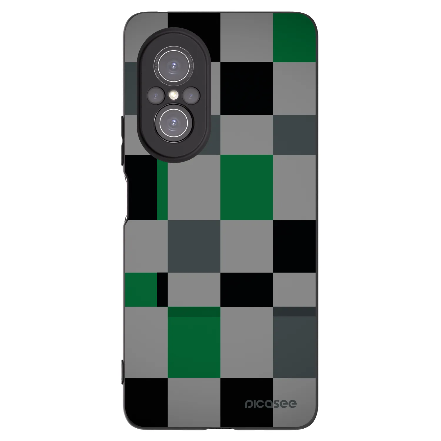 Picasee Μαύρη θήκη σιλικόνης για Huawei Nova 9 SE - Block Grid