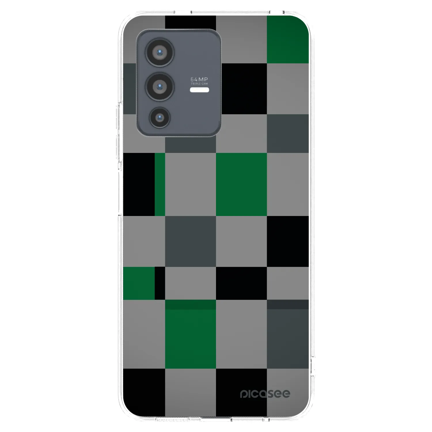Picasee διαφανής θήκη σιλικόνης Vivo V23 5G - Block Grid