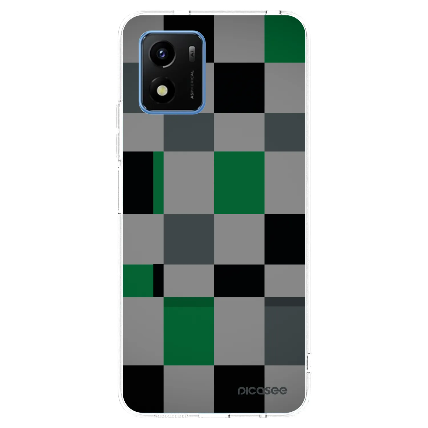 Picasee διαφανής θήκη σιλικόνης Vivo Y01 - Block Grid