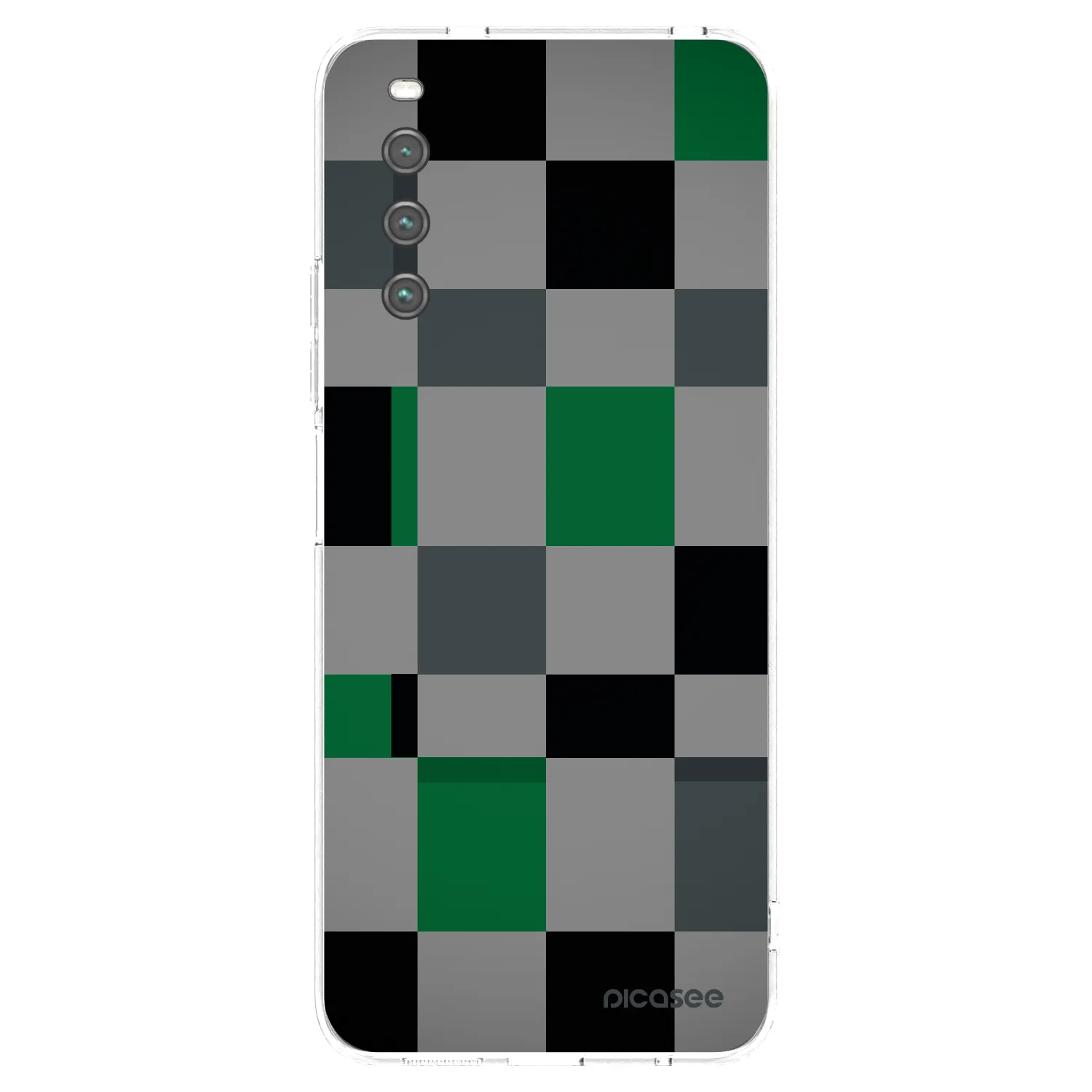 Picasee διαφανής θήκη σιλικόνης Sony Xperia 10 IV 5G - Block Grid