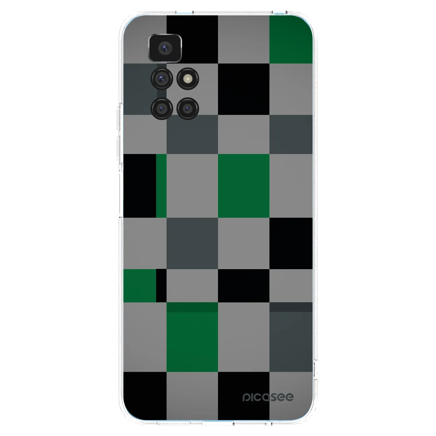 Picasee διαφανής θήκη σιλικόνης Xiaomi Redmi 10 (2022) - Block Grid