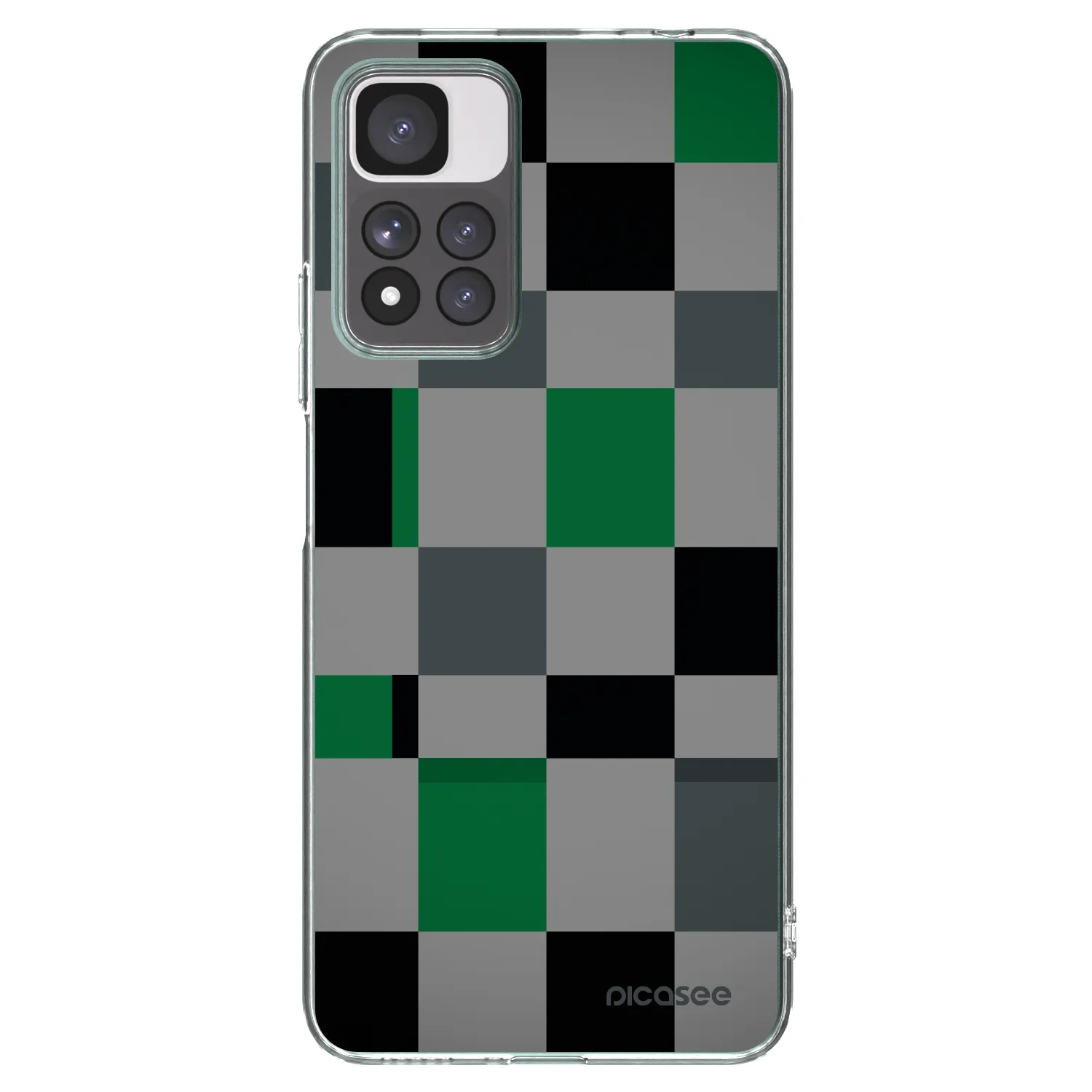 Picasee διαφανής θήκη σιλικόνης Xiaomi Redmi Note 11 Pro+ 5G - Block Grid